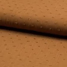 Viscose crincle dobby - Tabac