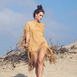 VICKY PONCHO - SAFFRON