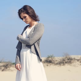 Stevie jacket with studs - grey