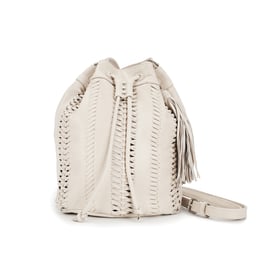 Drifter leather crossbody - cream