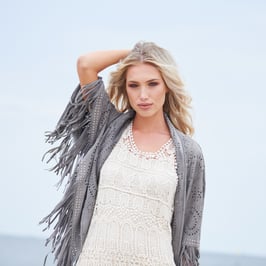 ema kimono with studs - stone