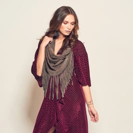 ekka SHAWL with studs - taupe