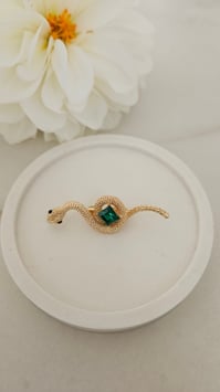 Statement Snake gold-green