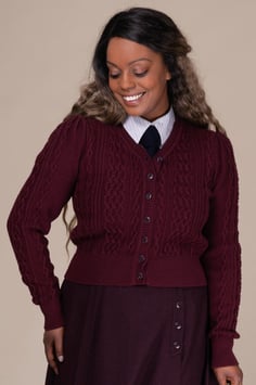 The Ice Breaker Cardigan - Plum