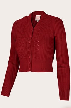 Emmy Design Scandi Sommer Cardi - Lipstick Rot (Retro)