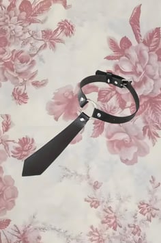 Lederkrawatte - Schwarz