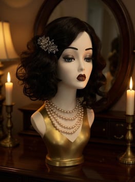 Art Deco Haarschmuck Silber/Grau