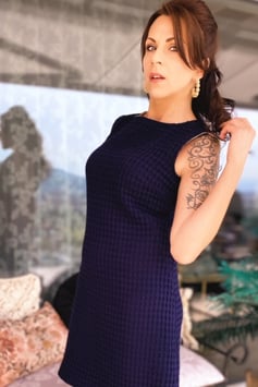 Chup Chup 60s Twiggy Kleid - Navy (1960er Jahre Stil)