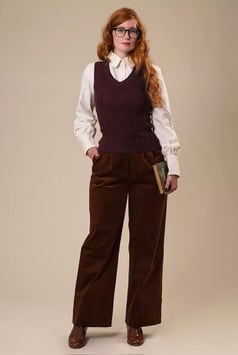 The Business As Usual 70's Style Pants. Brown cord