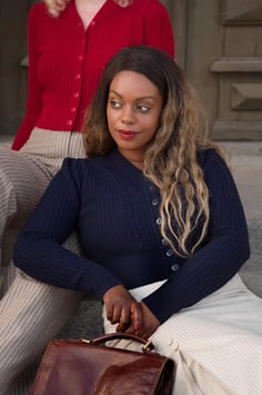 Emmy Design Scandi Sommer Cardi - Navy (Retro)