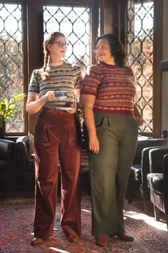 The Fancy Worker Pants - Kieferngrünes Wollgemisch (1940er Jahre Stil)