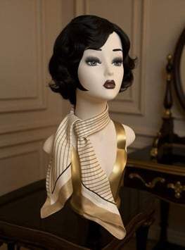 Foulard Satin - Golden/Ivory