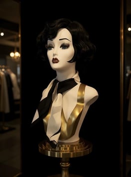 Foulard Satin - Schwarz/Weiss