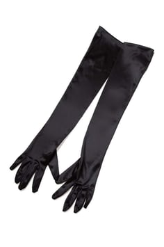 Satin Handschuhe - Schwarz