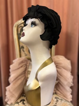 Retro Badekappe - Schwarz