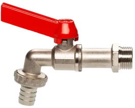 Kugel-Auslaufventil Gardena, für die volle Wassermenge, für Innen- und Außenbereich, matt verchromt