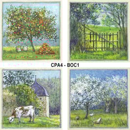 Pack de 4 ou 9 Cartes Postales - Peintures