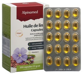 ALPINAMED Leinöl Kapseln (100 Kapseln) p-code: 3889439