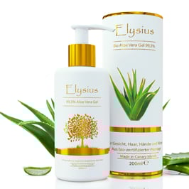 Elysius Aloe Vera Gel Bio 99.3% Premium Glasflasche 195ml - pcode  120020374