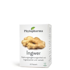 Phytopharma Ingwer Kap 365 mg, 60 Stk.,  4835606