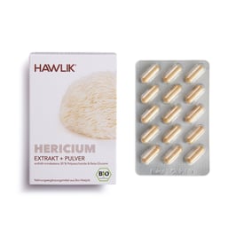 HAWLIK BIO Hericium Extrakt + Pulver, 120 Kapseln - pcode 7668468