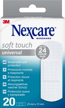Nexacare Soft Touch Pflaster sort.