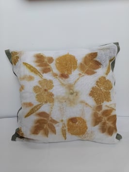 Collection " GÉRANIUM"  COUSSIN  en écoprint