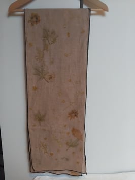 Collection "  ACACIA "   Echarpe  en lin  écoprint