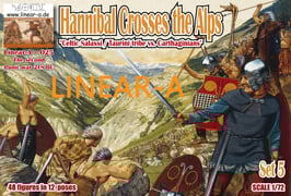 LINEAR-A 025 Hannibal crosses the Alps Set 5  "Celtic Salassi / Taurini tribe vs. Carthaginians"