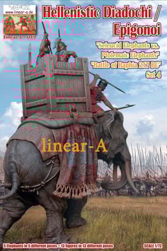 Linear-A 049 Hellenistic Diadochi / Epigonoi - Seleucid ELEPHANTS versus Ptolemaic ELEPHANTS Set 4 "Battle of Raphia 217 BC" BIG SET