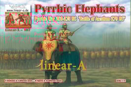 linear-A 107 Pyrrhic Elephants  Pyrrhic War 280-275 BC "Battle of Asculum 279 BC"