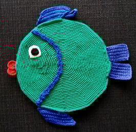 Grüner Fisch (Topflappen/Pfanntatze)