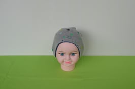 Beanie long Punkte/Punkte-blau KU 43/45