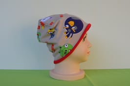 Beanie short Birds/rot KU 52/54