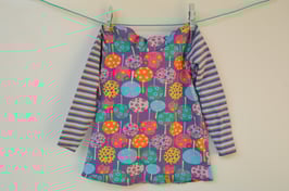 Mädchen-Longshirt Baum/gestreift Gr. 86/92