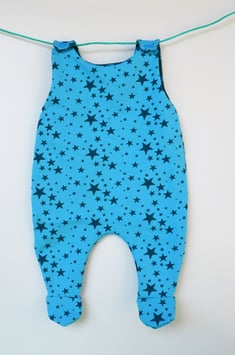 Strampler Sterne/türkis Gr. 56