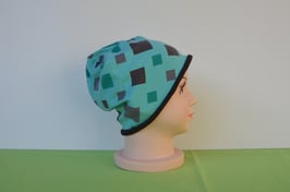 Beanie short Rauten/dunkelbraun KU 52/54