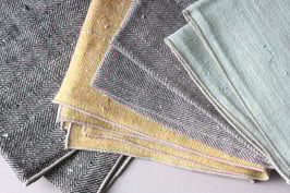 Leinen Serviette Fischgrat | Stoffserviette Fischgrät | Erika Vaitkute "AUDRA" | Stoffserviette | Mitteldecke | Napkin