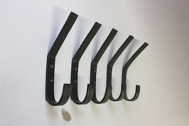 4 große Kleiderhaken schwarz schlicht | large wall hooks rustic black
