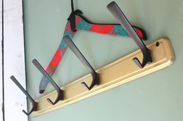 50er Garderobe gold schwarz Metall / 50s coat rack