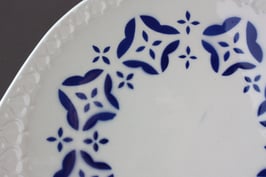 GDR Art Déco Spritzdecor Tortenplatte Antik / cake plate Vintage 60s 70s