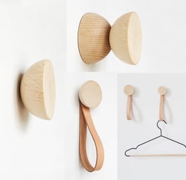 Dot Kleiderhaken aus Holz | wall hook wooden | Minimal Nordic Style
