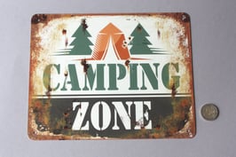 "Camping Zone" Hinweisschild / door sign campsite