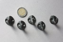 5 mini Haken schwarz rustikal / wall hooks rustic black