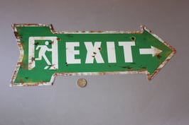 Exit Pfeil Schild Türschild / arrow door sign