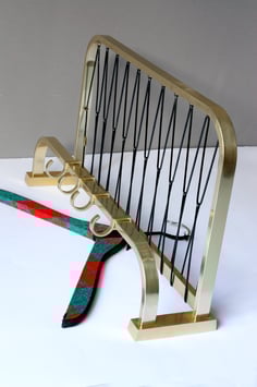 NOS Hutablage gold schwarz / coat rack Vintage 50s 60s