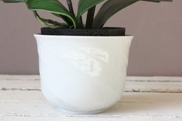 Kleiner, weißer Blumentopf Keramik Vintage | small flowerpot white