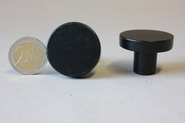 3,5 cm moderner, runder Schrankgriff im skandinavischen Stil schwarz | Schubladengriff geradlinig | round straight handle for cabinets black