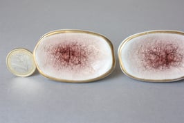 1 großer ovaler Schubladengriff Craquelee braun gold