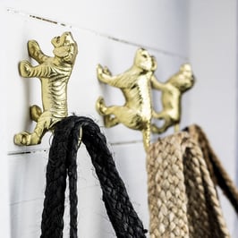 Garderobenhaken Tiger gold | Animal Coat Hook | Hollywood Regency Home Decor | Schrankgriff
